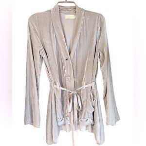 NWOT! Johnny Was 4 Love And Liberty Chantel Silk/ Velvet Blend Belted Jacket